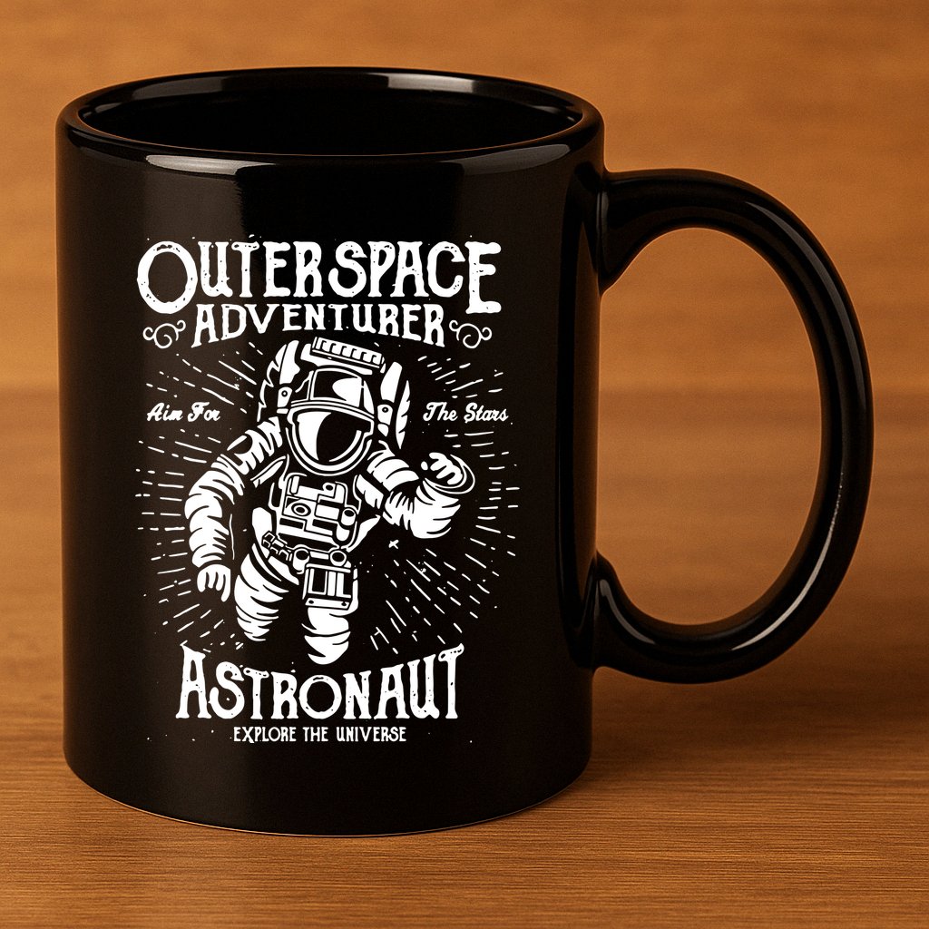 Astronaut 11oz C Handle Ceramic Mug