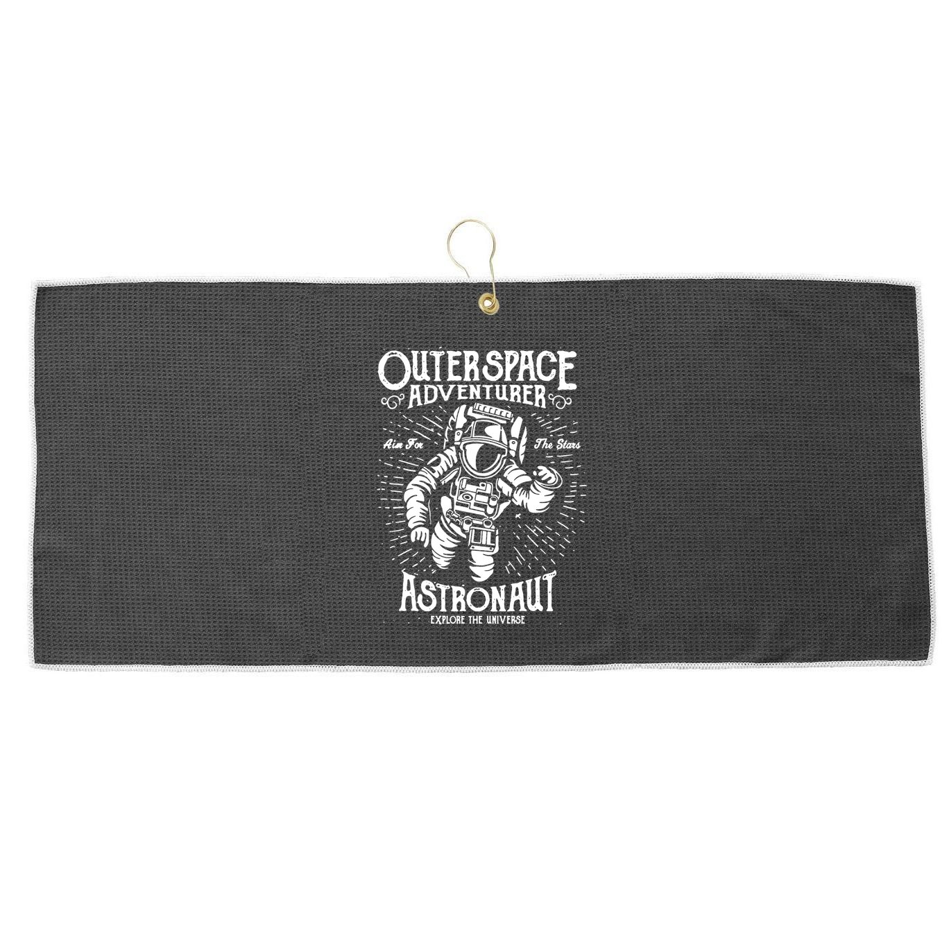 Astronaut Large Microfiber Waffle Golf Towel