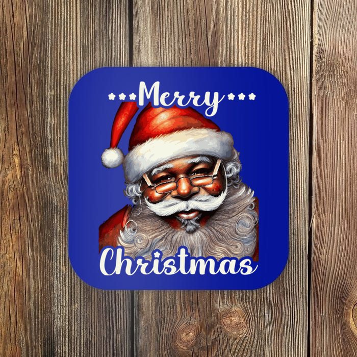 African American Santa Claus Black Christmas Retro Xmas Great Gift Coaster