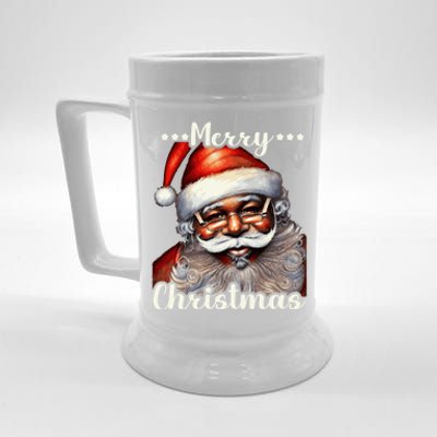 African American Santa Claus Black Christmas Retro Xmas Great Gift Beer Stein