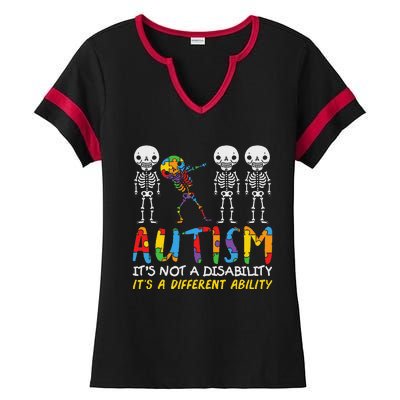 Autism Awareness Support Autism For Mom Dad Ladies Halftime Notch Neck Tee