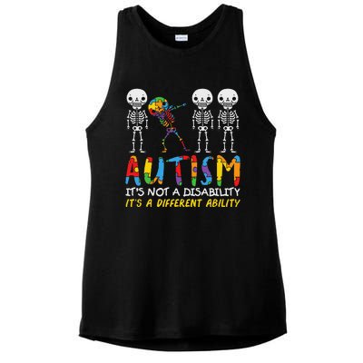 Autism Awareness Support Autism For Mom Dad Ladies PosiCharge Tri-Blend Wicking Tank