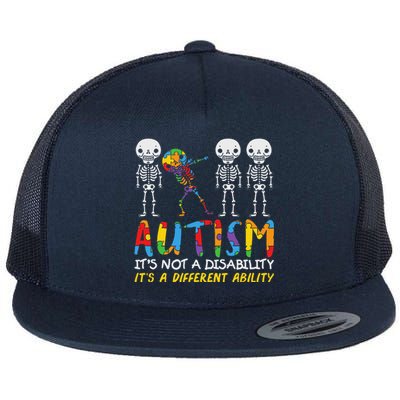 Autism Awareness Support Autism For Mom Dad Flat Bill Trucker Hat