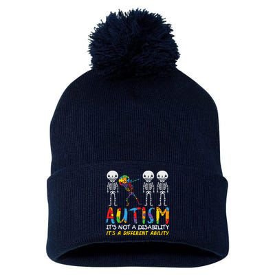 Autism Awareness Support Autism For Mom Dad Pom Pom 12in Knit Beanie