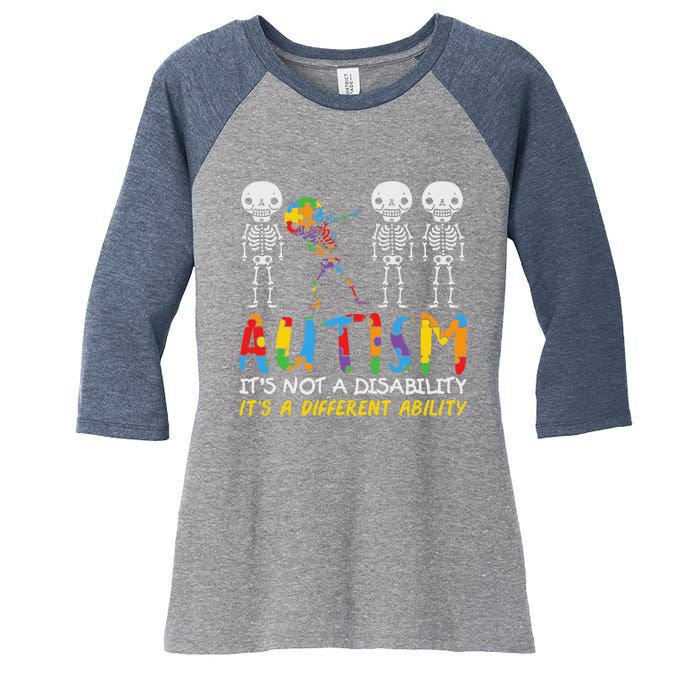 Autism Awareness Support Autism For Mom Dad Women's Tri-Blend 3/4-Sleeve Raglan Shirt