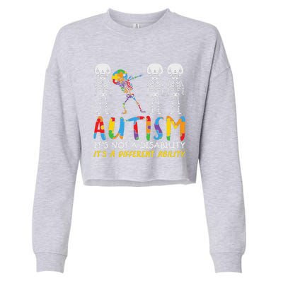 Autism Awareness Support Autism For Mom Dad Cropped Pullover Crew