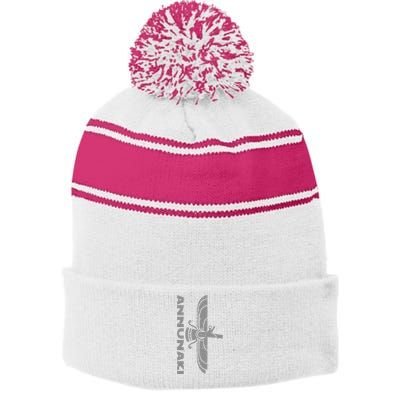 Annunaki Ancient Sumerian Gods Ancient Mestopotamia Stripe Pom Pom Beanie