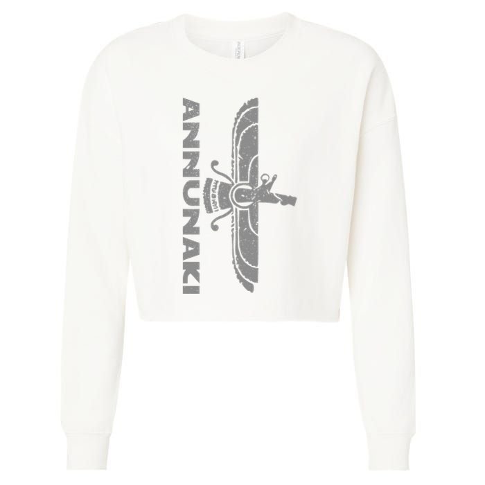 Annunaki Ancient Sumerian Gods Ancient Mestopotamia Cropped Pullover Crew