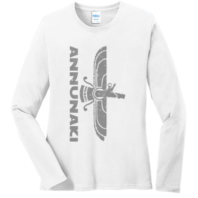 Annunaki Ancient Sumerian Gods Ancient Mestopotamia Ladies Long Sleeve Shirt