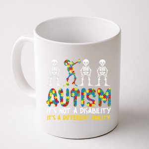 Autism Awerness Skeleton Dabbing Autistic Awareness Gift Coffee Mug