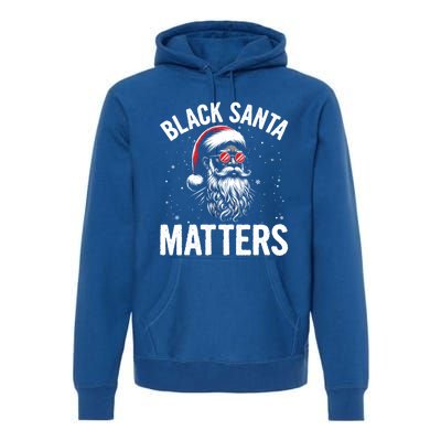 African American Santa Claus Christmas Pajama And Gift Premium Hoodie