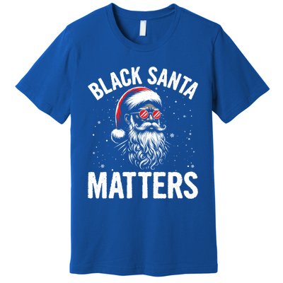 African American Santa Claus Christmas Pajama And Gift Premium T-Shirt