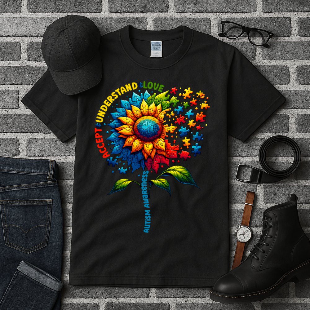 Autism Awareness Sunflower Autism Sunflower Tall T-Shirt