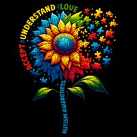 Autism Awareness Sunflower Autism Sunflower Tall T-Shirt