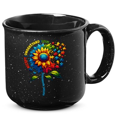 Autism Awareness Sunflower Autism Sunflower 15oz Campfire Ceramic Mug