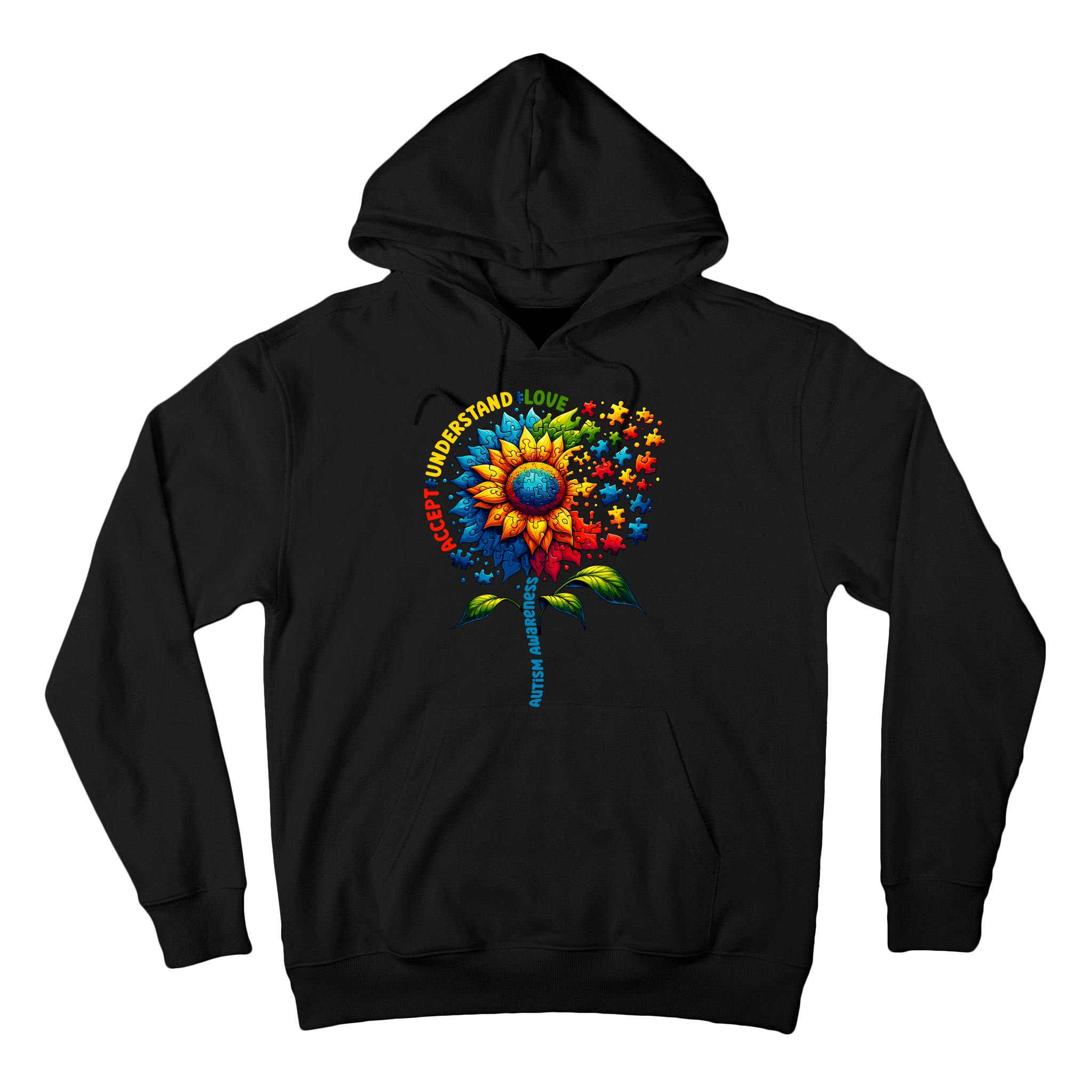 Autism Awareness Sunflower Autism Sunflower Tall Hoodie