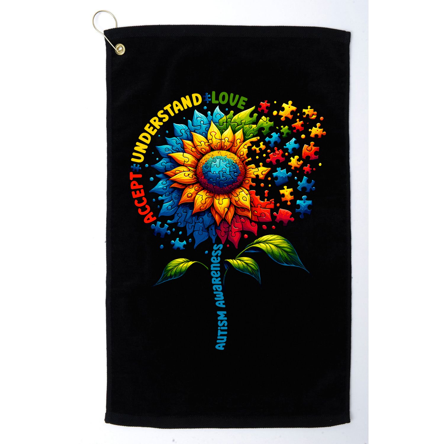 Autism Awareness Sunflower Autism Sunflower Golf Towel