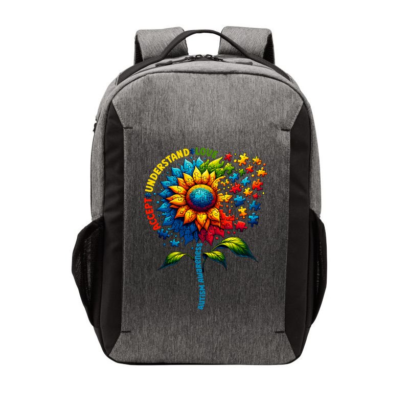 Autism Awareness Sunflower Autism Sunflower Vector Backpack