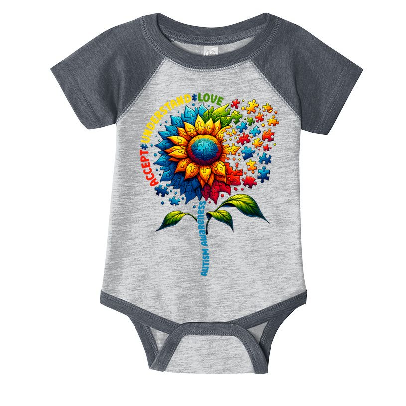 Autism Awareness Sunflower Autism Sunflower Infant Baby Jersey Bodysuit