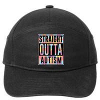 Autism Awarenesss Straight Outta Autism Gift 7-Panel Snapback Hat