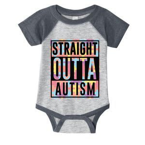 Autism Awarenesss Straight Outta Autism Gift Infant Baby Jersey Bodysuit