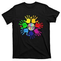 Autism Awareness Sign Language Hand Puzzle Support T-Shirt