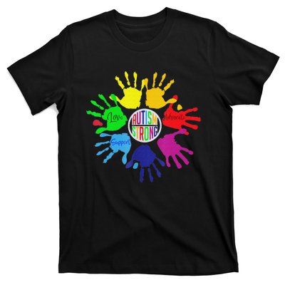 Autism Awareness Sign Language Hand Puzzle Support T-Shirt