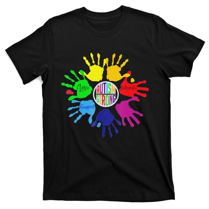 Autism Awareness Sign Language Hand Puzzle Support T-Shirt