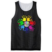 Autism Awareness Sign Language Hand Puzzle Support Mesh Reversible Basketball Jersey Tank