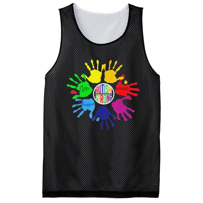 Autism Awareness Sign Language Hand Puzzle Support Mesh Reversible Basketball Jersey Tank