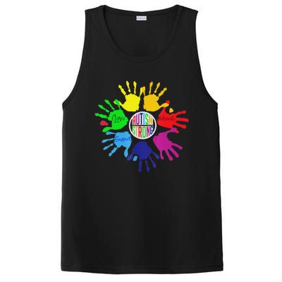 Autism Awareness Sign Language Hand Puzzle Support PosiCharge Competitor Tank