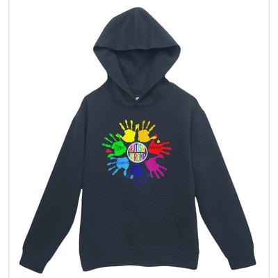 Autism Awareness Sign Language Hand Puzzle Support Urban Pullover Hoodie