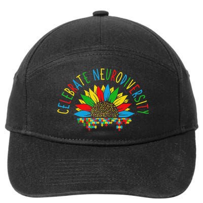 Autism Awareness Support Celebrate Neurodiversity 7-Panel Snapback Hat