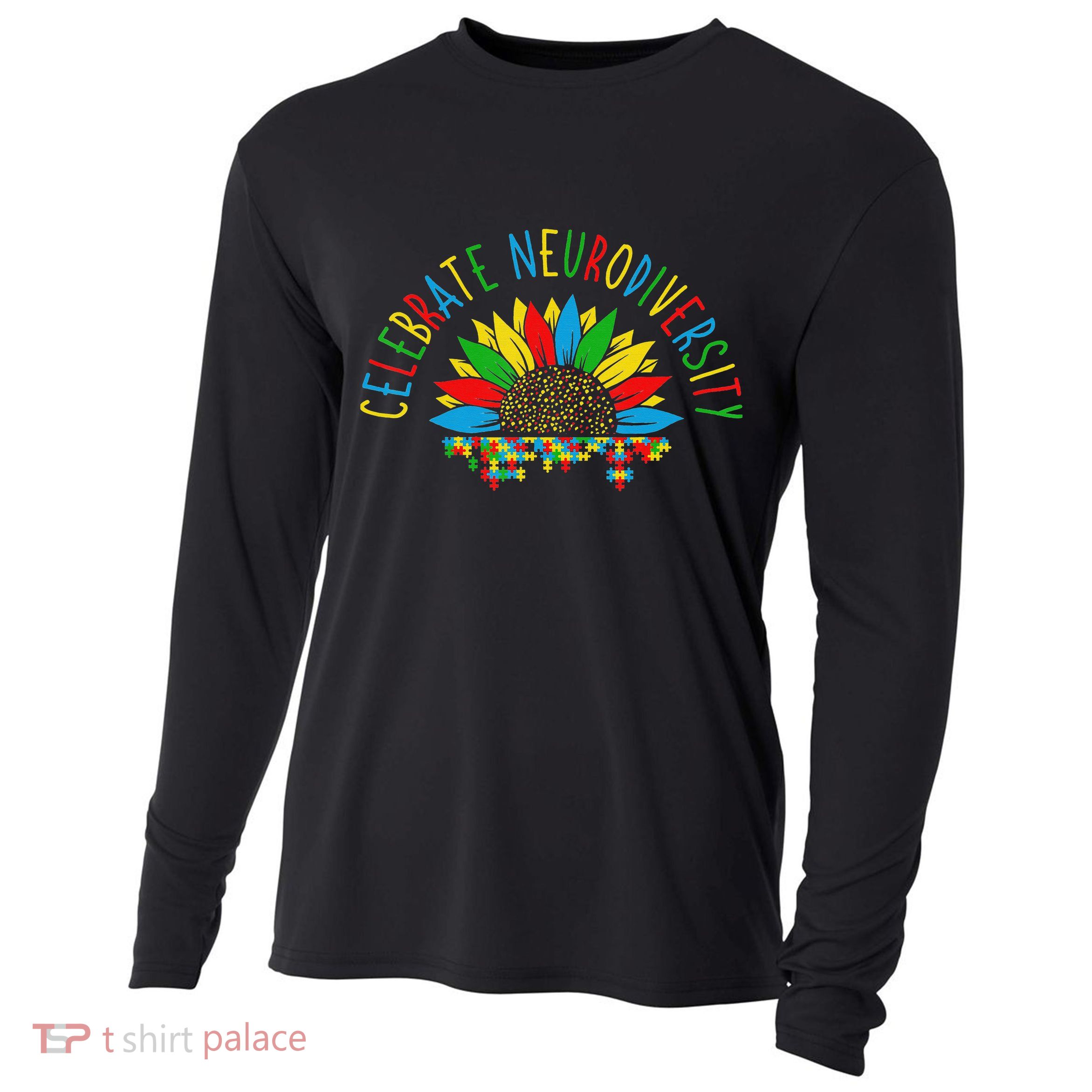 Autism Awareness Support Celebrate Neurodiversity Cooling Performance Long Sleeve Crew