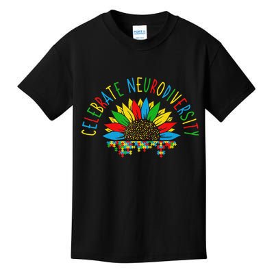 Autism Awareness Support Celebrate Neurodiversity Kids T-Shirt