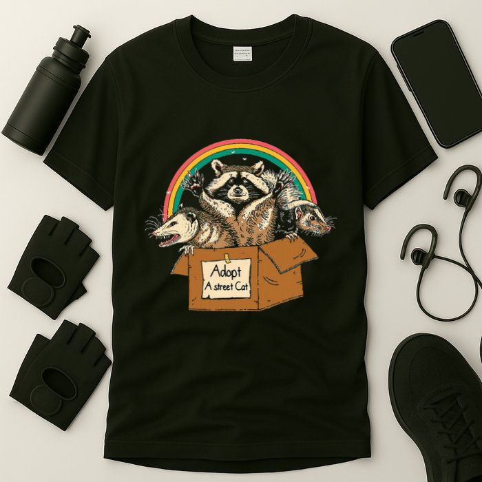 Adopt A S.T.R.E.E.T Cat Funny Opossum Raccoon Skunk Vintage T-Shirt