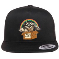 Adopt A S.T.R.E.E.T Cat Funny Opossum Raccoon Skunk Vintage Flat Bill Trucker Hat