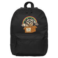 Adopt A S.T.R.E.E.T Cat Funny Opossum Raccoon Skunk Vintage 16 in Basic Backpack