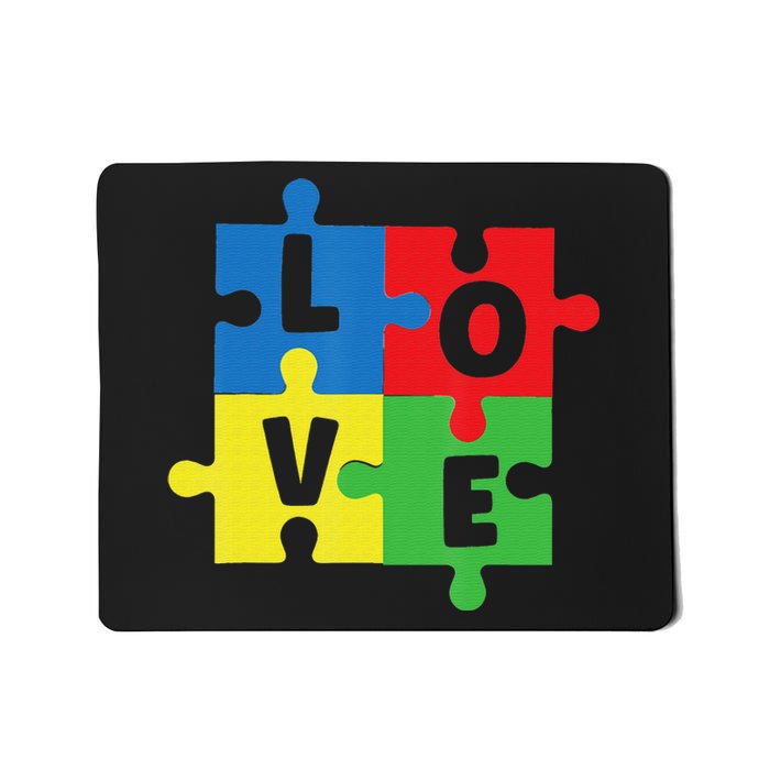 Autism Awareness Support Mom Dad Love Mousepad