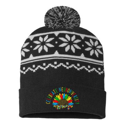 Autism Awareness & Support Celebrate Neurodiversity USA-Made Snowflake Beanie