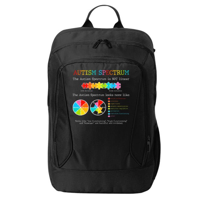 Autism Awareness Spectrum Is Not Linear Autistic Pride Ash City Backpack