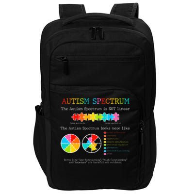 Autism Awareness Spectrum Is Not Linear Autistic Pride Ash Impact Tech Backpack