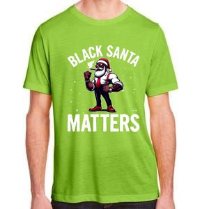 African American Santa Claus Christmas Pajama And Meaningful Gift Adult ChromaSoft Performance T-Shirt