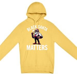 African American Santa Claus Christmas Pajama And Meaningful Gift Premium Pullover Hoodie