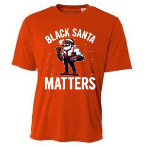 African American Santa Claus Christmas Pajama And Meaningful Gift Cooling Performance Crew T-Shirt