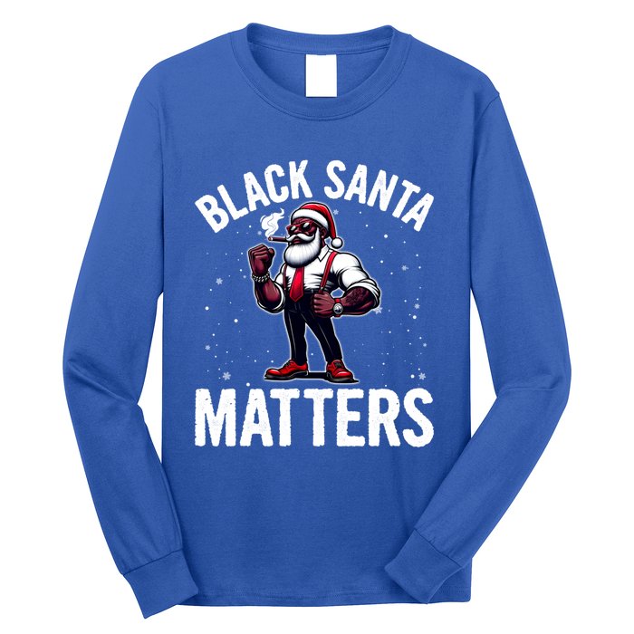 African American Santa Claus Christmas Pajama And Meaningful Gift Long Sleeve Shirt