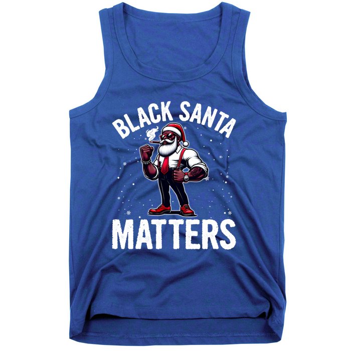 African American Santa Claus Christmas Pajama And Meaningful Gift Tank Top