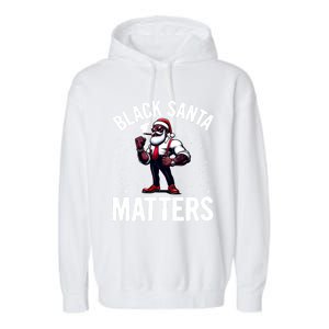 African American Santa Claus Christmas Pajama And Meaningful Gift Garment-Dyed Fleece Hoodie