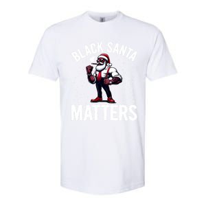 African American Santa Claus Christmas Pajama And Meaningful Gift Softstyle CVC T-Shirt