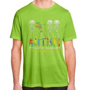 Autism Awerness Skeleton Dabbing Autistic Awareness Adult ChromaSoft Performance T-Shirt